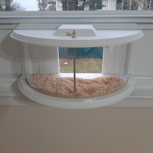 Amish Handmade Window Bird Feeder, In-House In Window 180 Degrees Clear View Window Feeder Watch Birds From The Comfort of Home, Easy-fill image 10