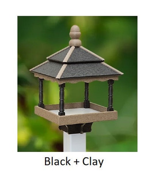 Flat Bird Feeder Poly Lumber Amish Handmade Square Etsy