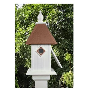 Cathedral Birdhouse Handmade Side Opening, Metal Predator Guards, Choose Roof Color, Bird House For The Outdoors, Pole Not Included