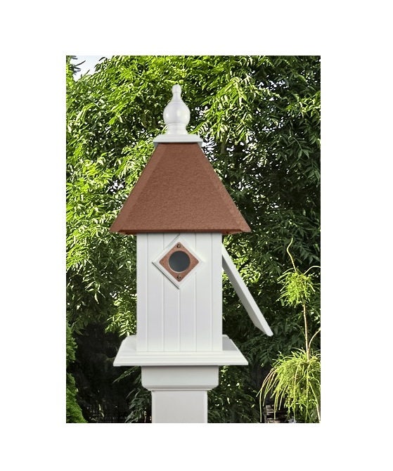 Cathedral Birdhouse Handmade Side Opening, Metal Predator Guards, Choose Roof C - Picture 10 of 18