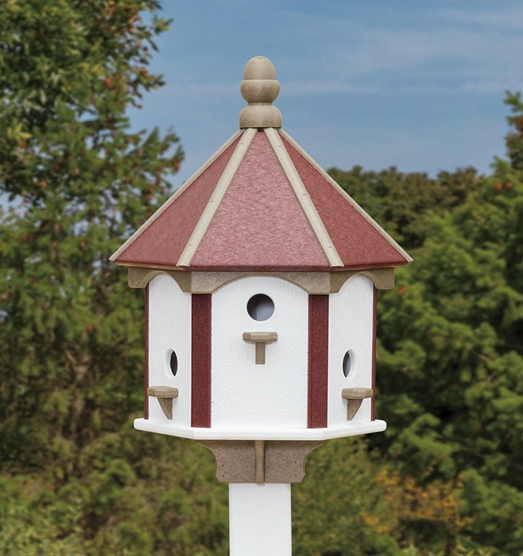 X-Large Bird House - 6 Nesting Compartments - Amish Handmade - Weather Resistan - Picture 11 of 16