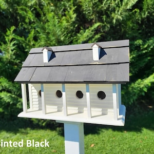 Purple Martin - White - Bird House - Amish Handmade Primitive Design- 6 Nesting Compartments -  Birdhouse outdoor