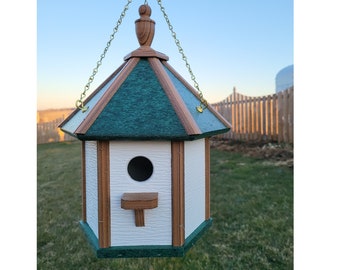 Country Hanging Bird House Amish Made Gazebo Style 1 Nesting Compartment