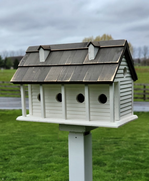 Purple Martin White Bird House Amish Handmade Primitive - Etsy