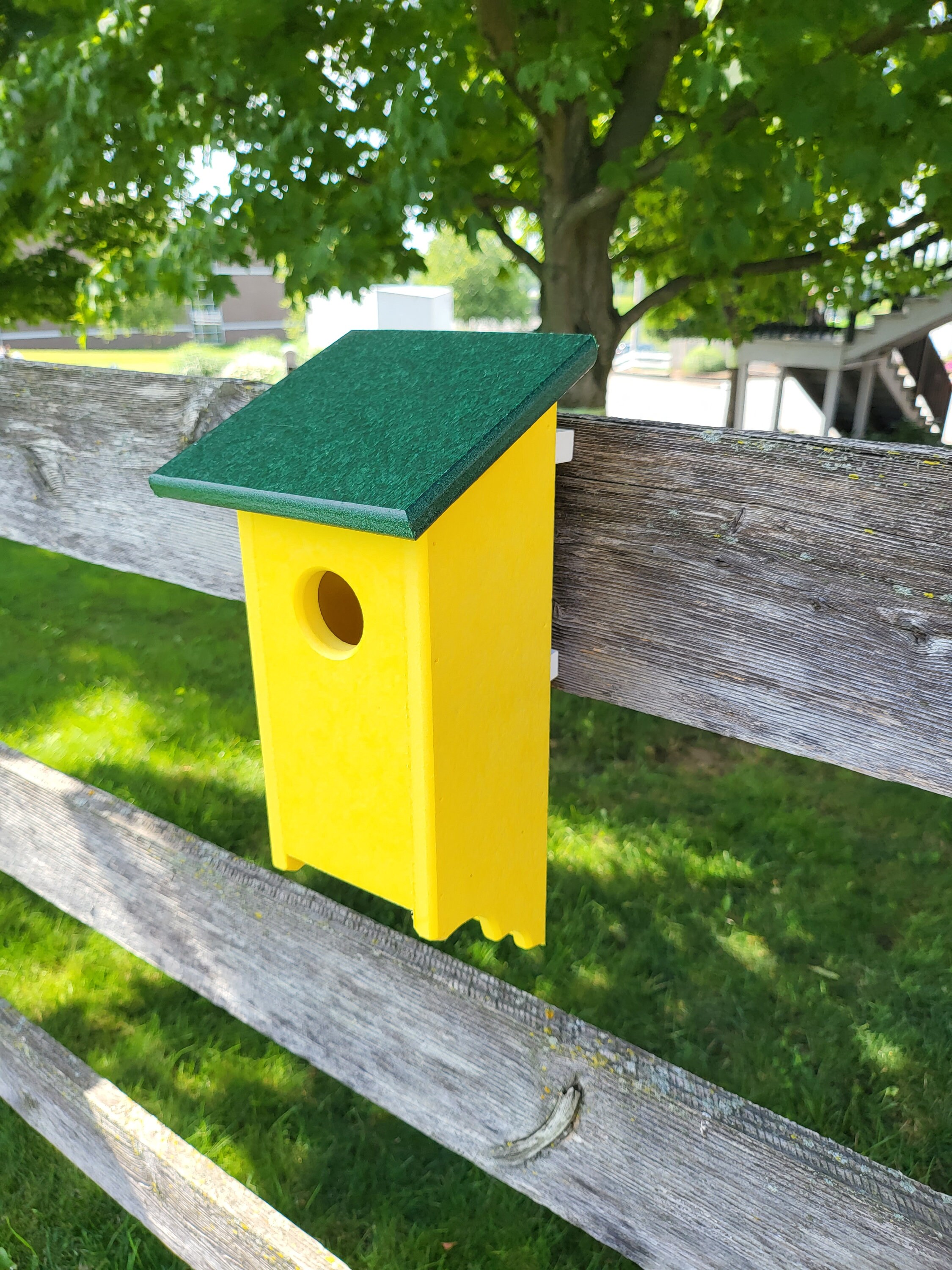 Bluebird Birdhouse Amish Handmade Bird House Multi Colors Poly Lumber Weather R - Picture 14 of 19