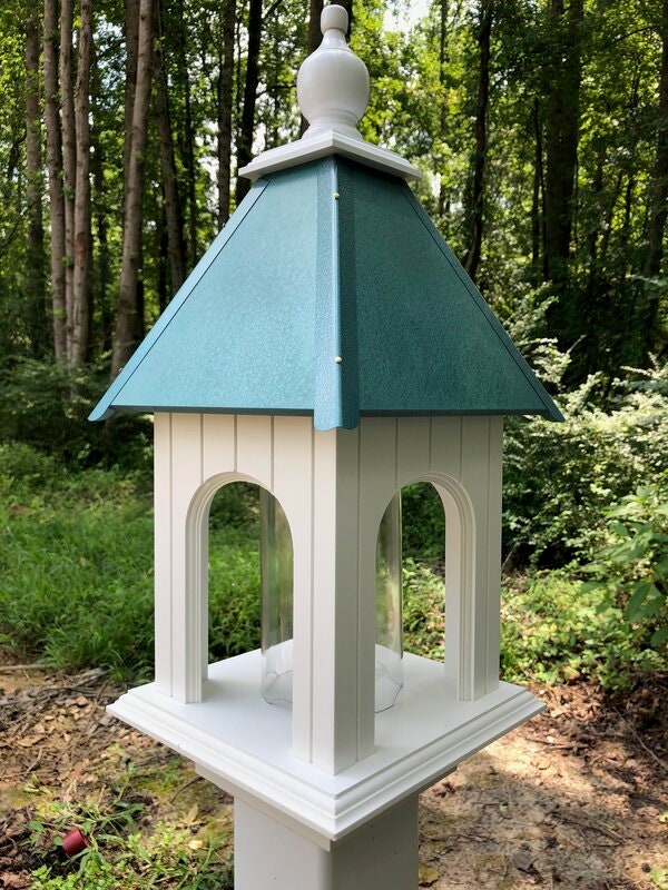 Bird Feeder Choose Your Roof Color - Handmade - Easy Mounting - Bird Feeders Fo - Picture 11 of 17