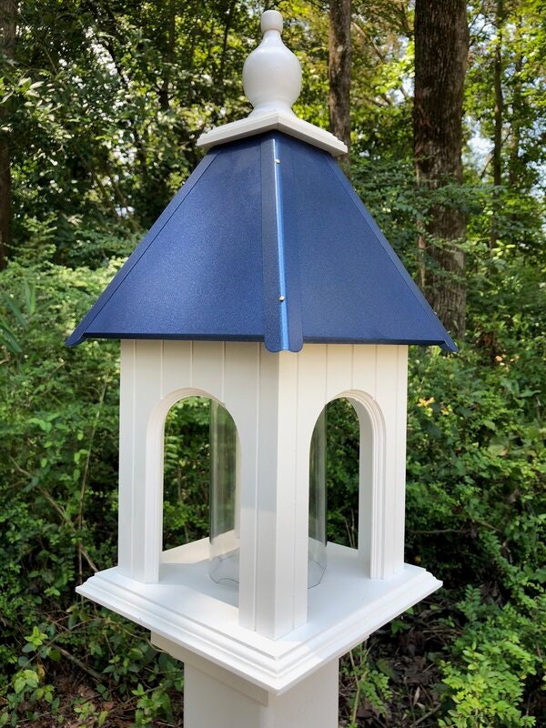 Bird Feeder Choose Your Roof Color - Handmade - Easy Mounting - Bird Feeders Fo - Picture 13 of 17