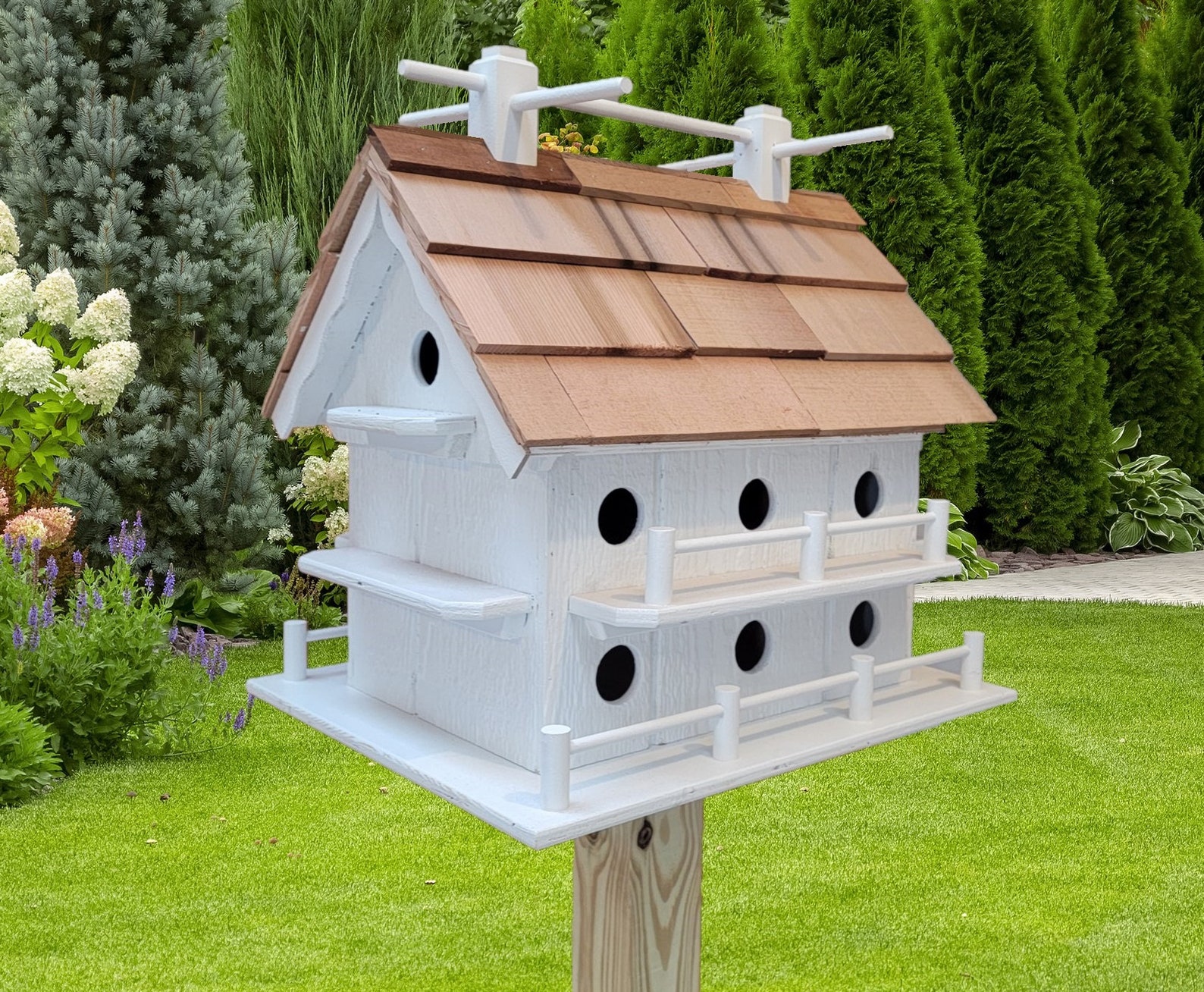 Purple Martin White Bird House Amish Handmade 14 - Etsy