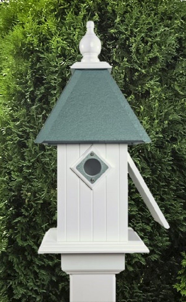 Cathedral Birdhouse Handmade Side Opening, Metal Predator Guards, Choose Roof C - Picture 11 of 18
