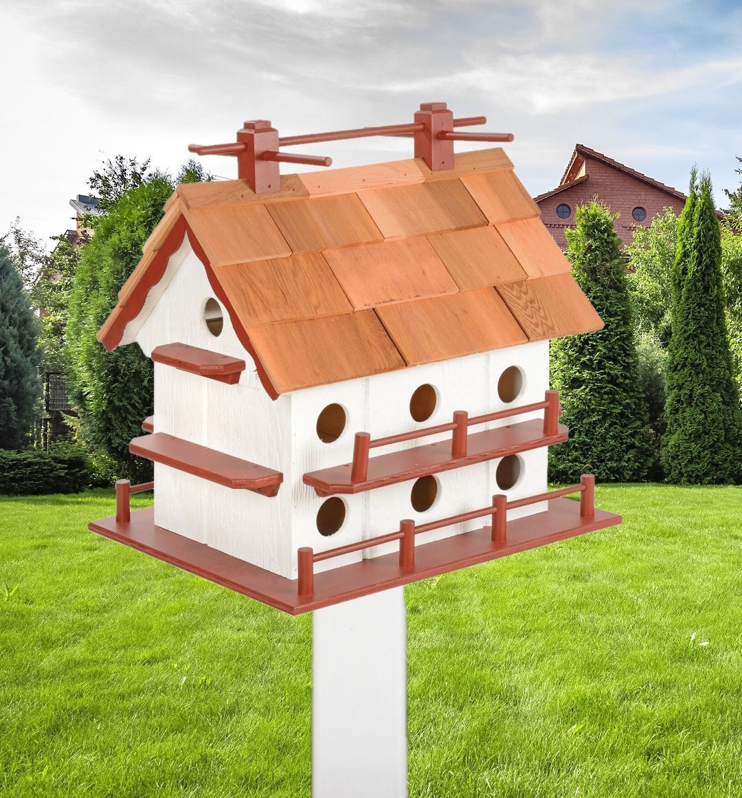 Purple Martin Bird House Amish Handmade 14 Nesting - Etsy