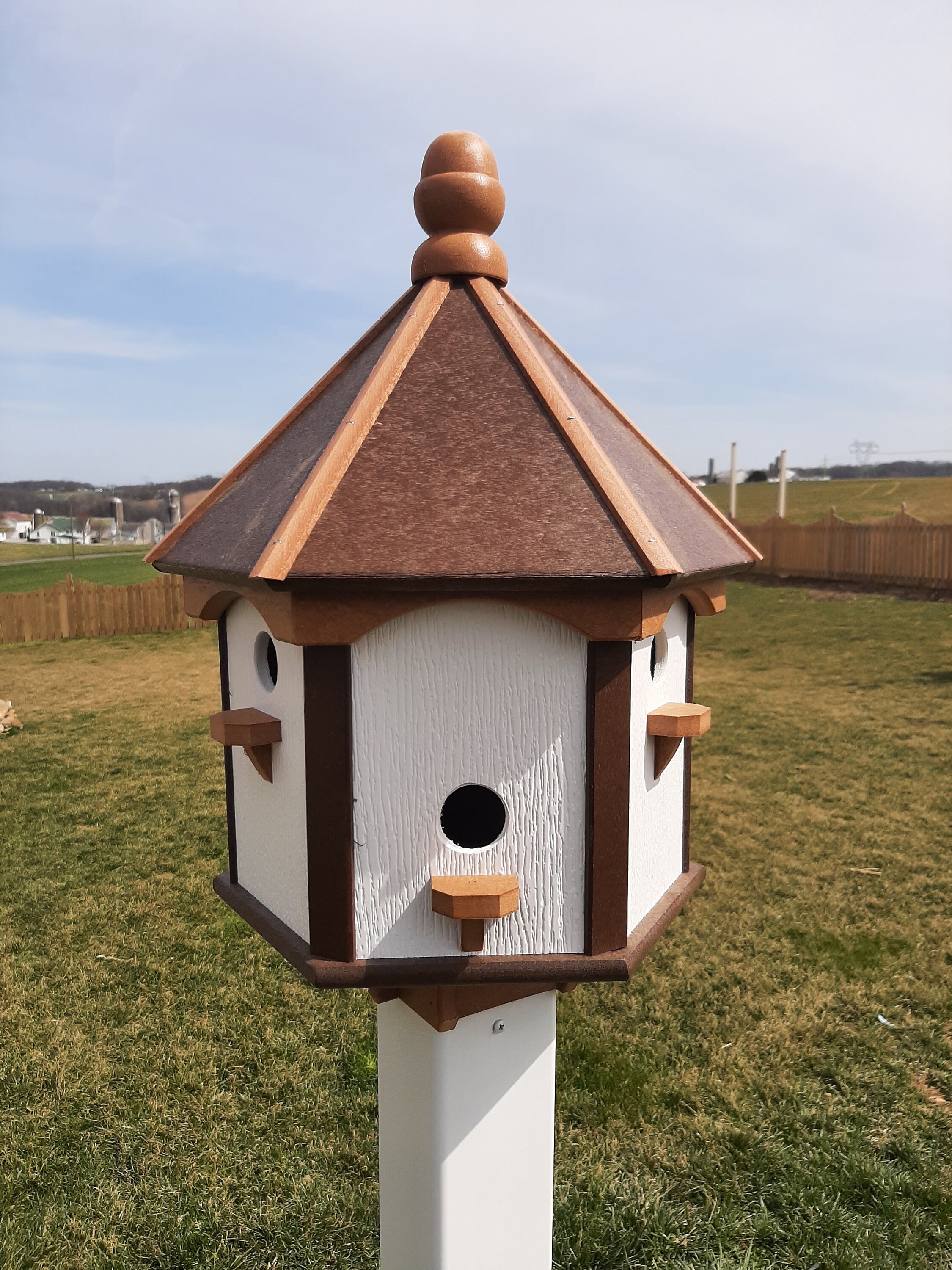 X-Large Bird House - 6 Nesting Compartments - Amish Handmade - Weather Resistan - Picture 12 of 16