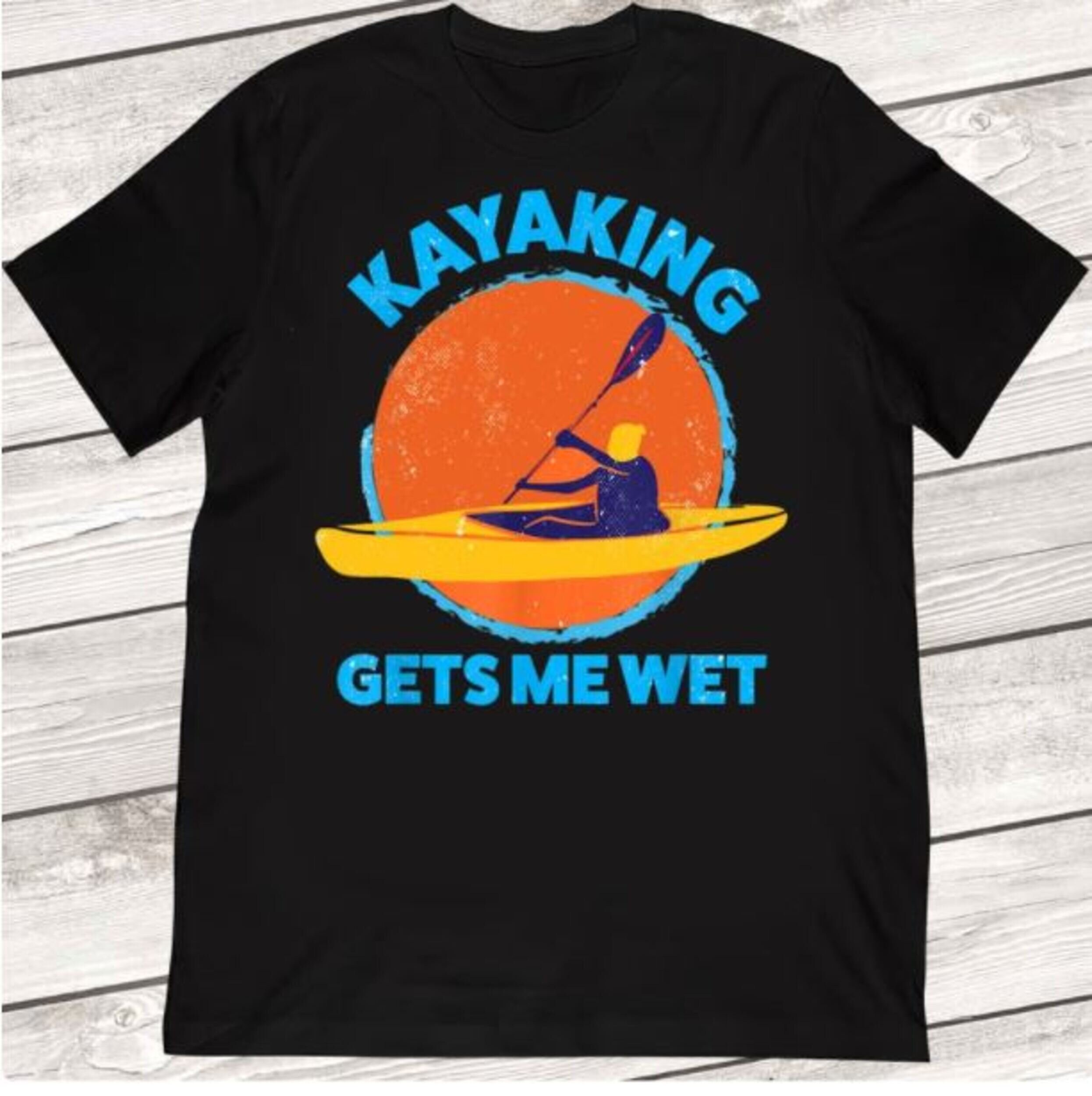Vintage Kayaking Gets Me Wet Classic T-Shirt Funny Kayak | Etsy