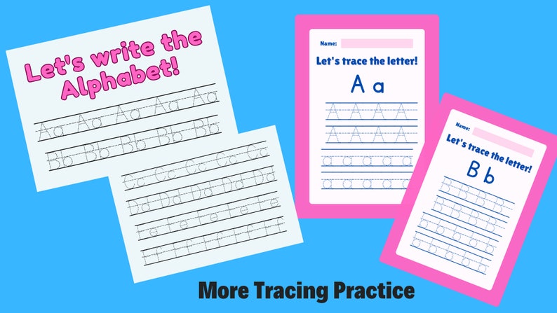 Alphabet Digital Worksheets Bundle | Instant Download - Etsy