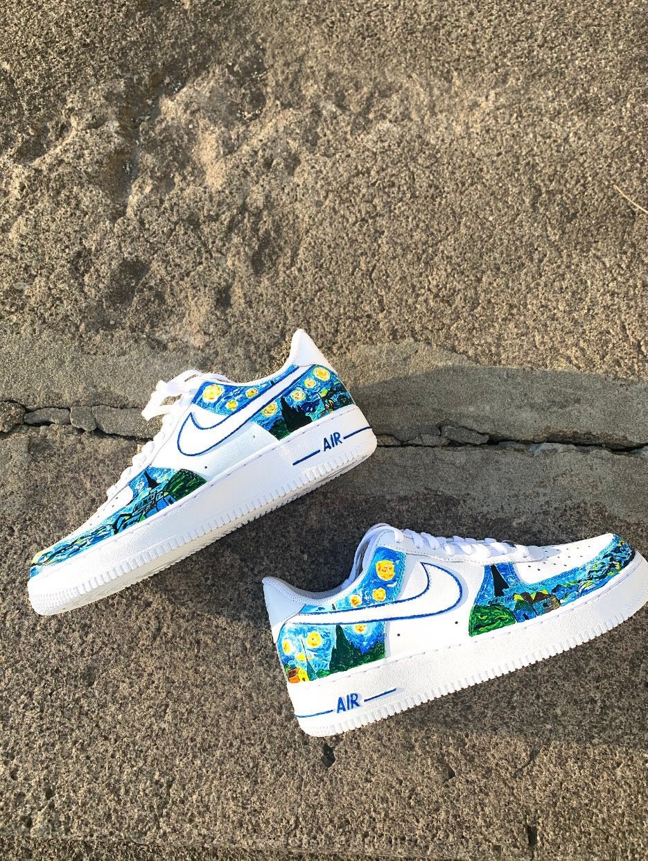 Vincent Van Gogh Custom Nike Air Force Ones | Etsy