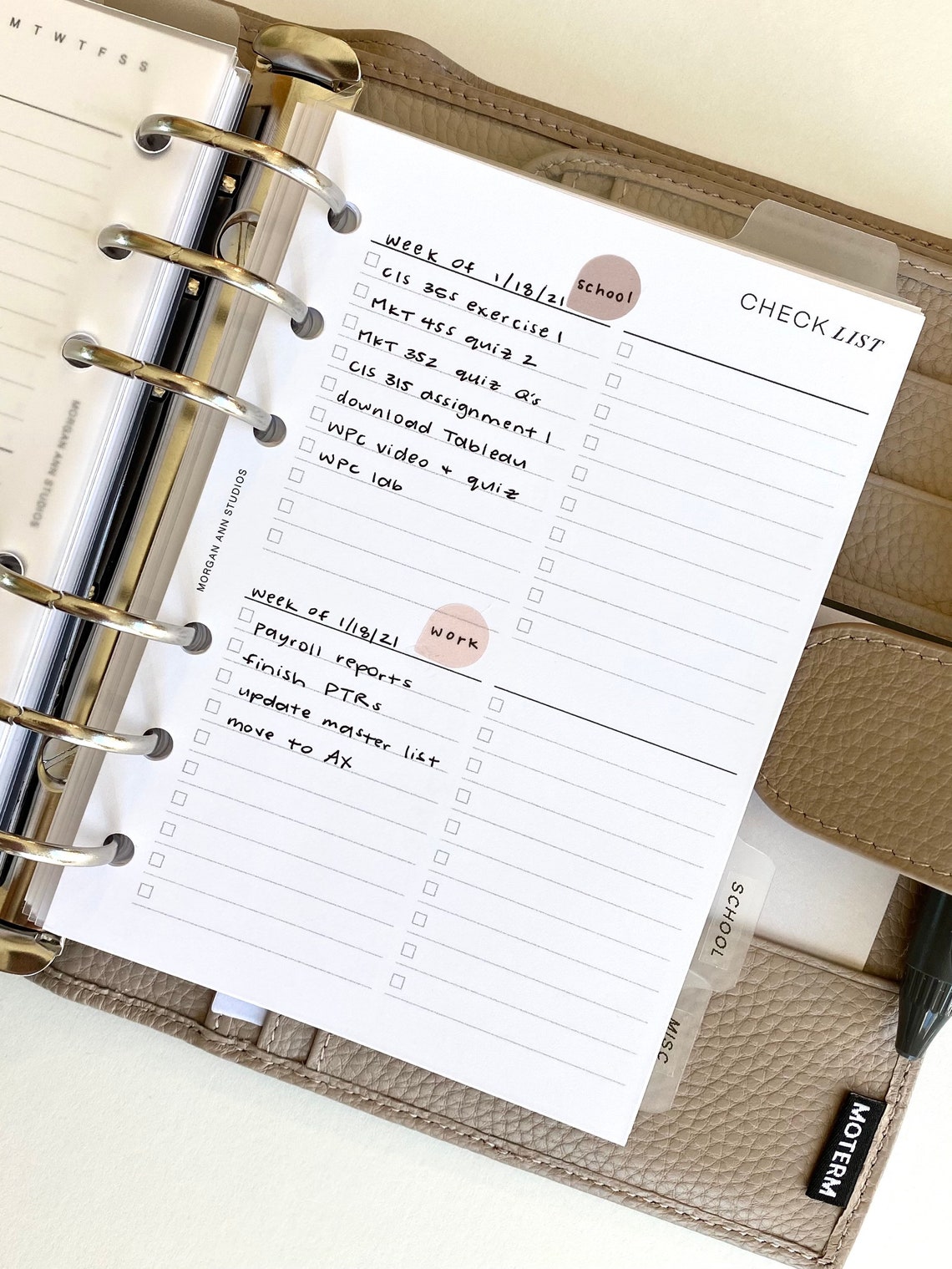 True A6 Checklist Printable Planner Minimalist Planner | Etsy