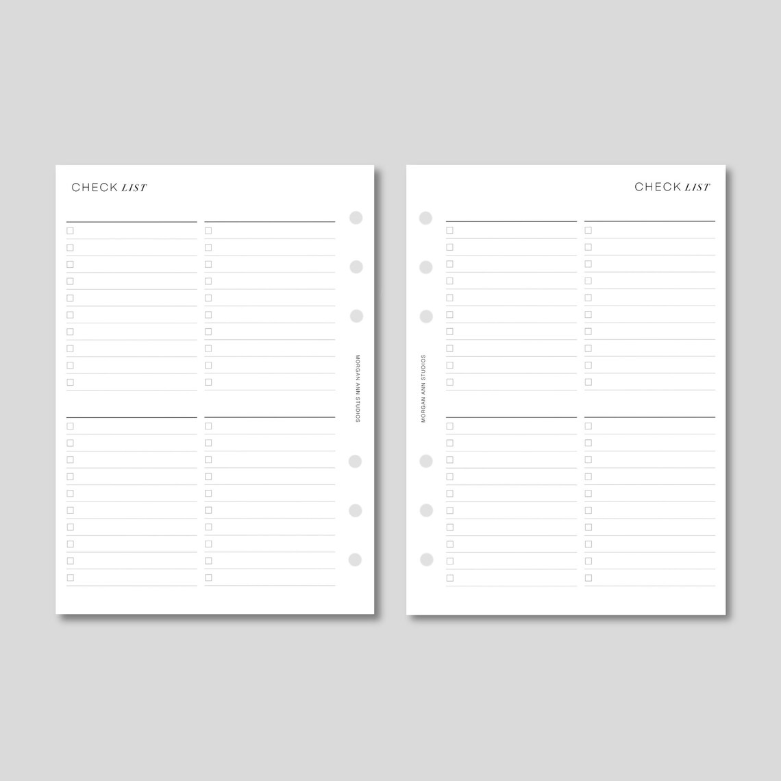True A6 Checklist Printable Planner Minimalist Planner | Etsy