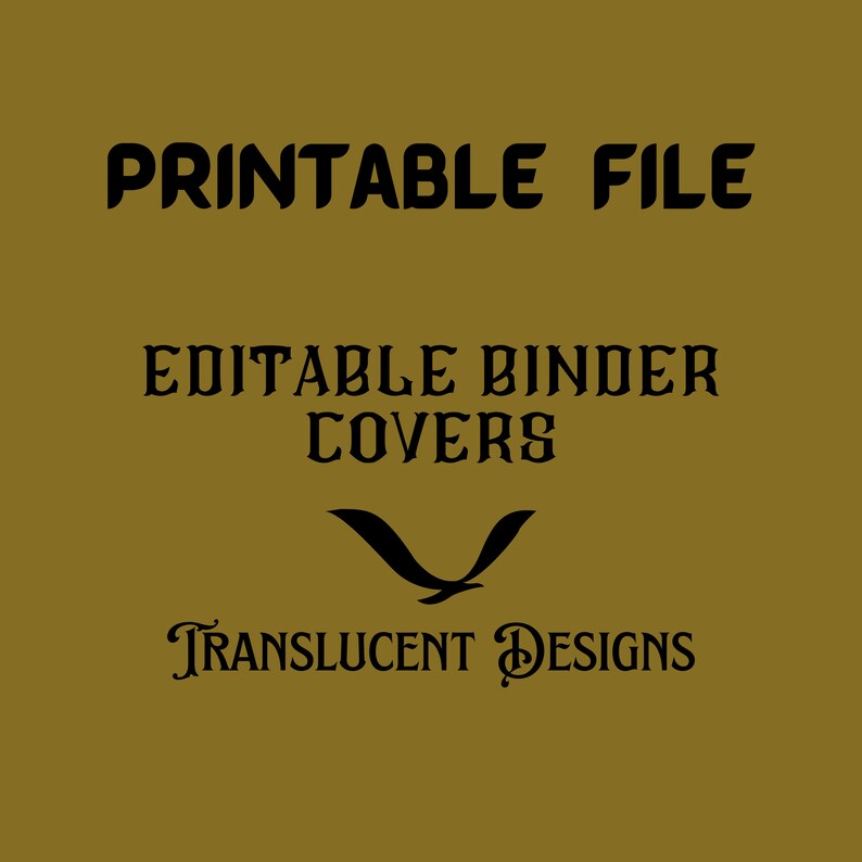 Printable Editable Binder Divider, 8.5x11 Divider, Printable Planner ...