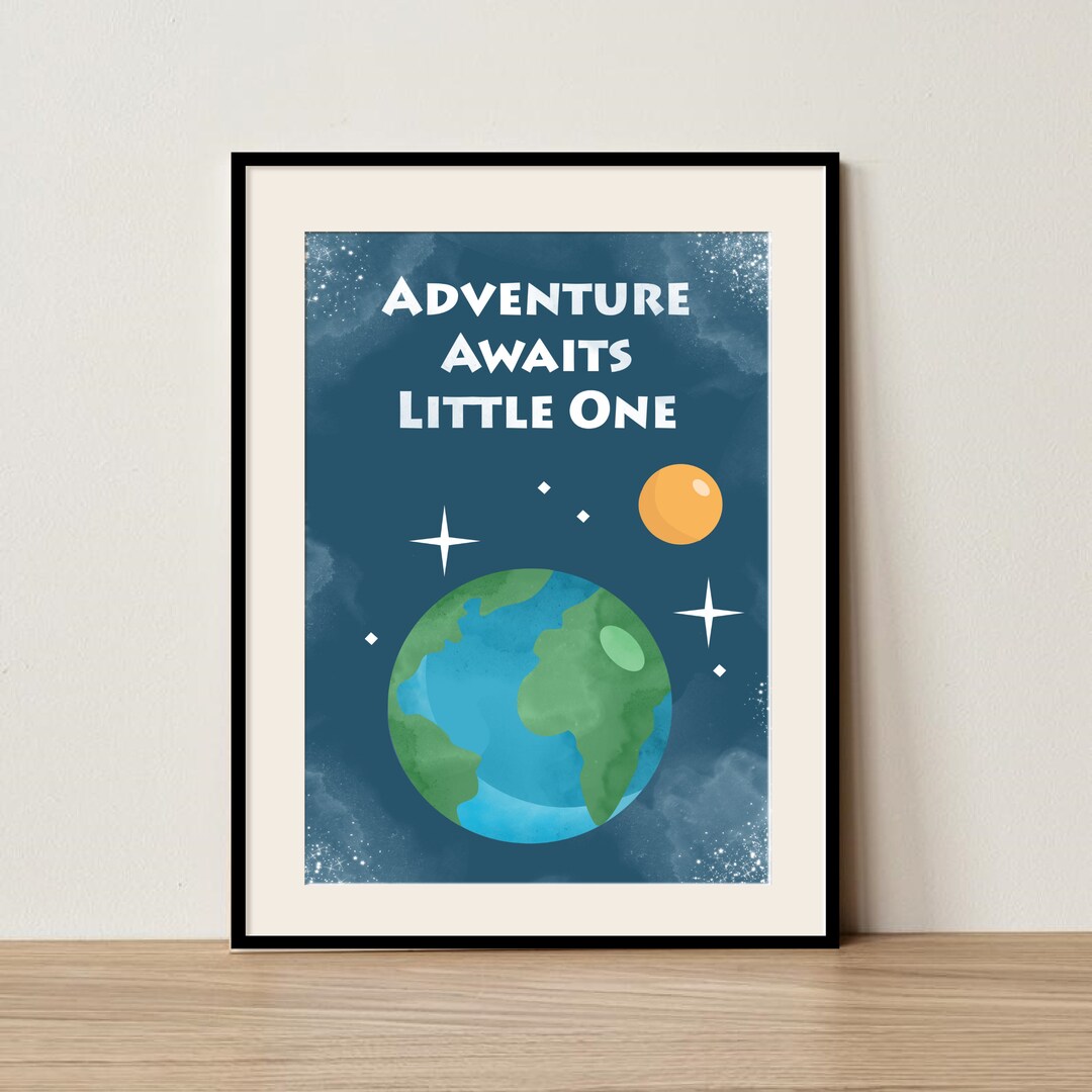 Earth Printable Nursery Art Space Art Nursery Art Bedroom Etsy