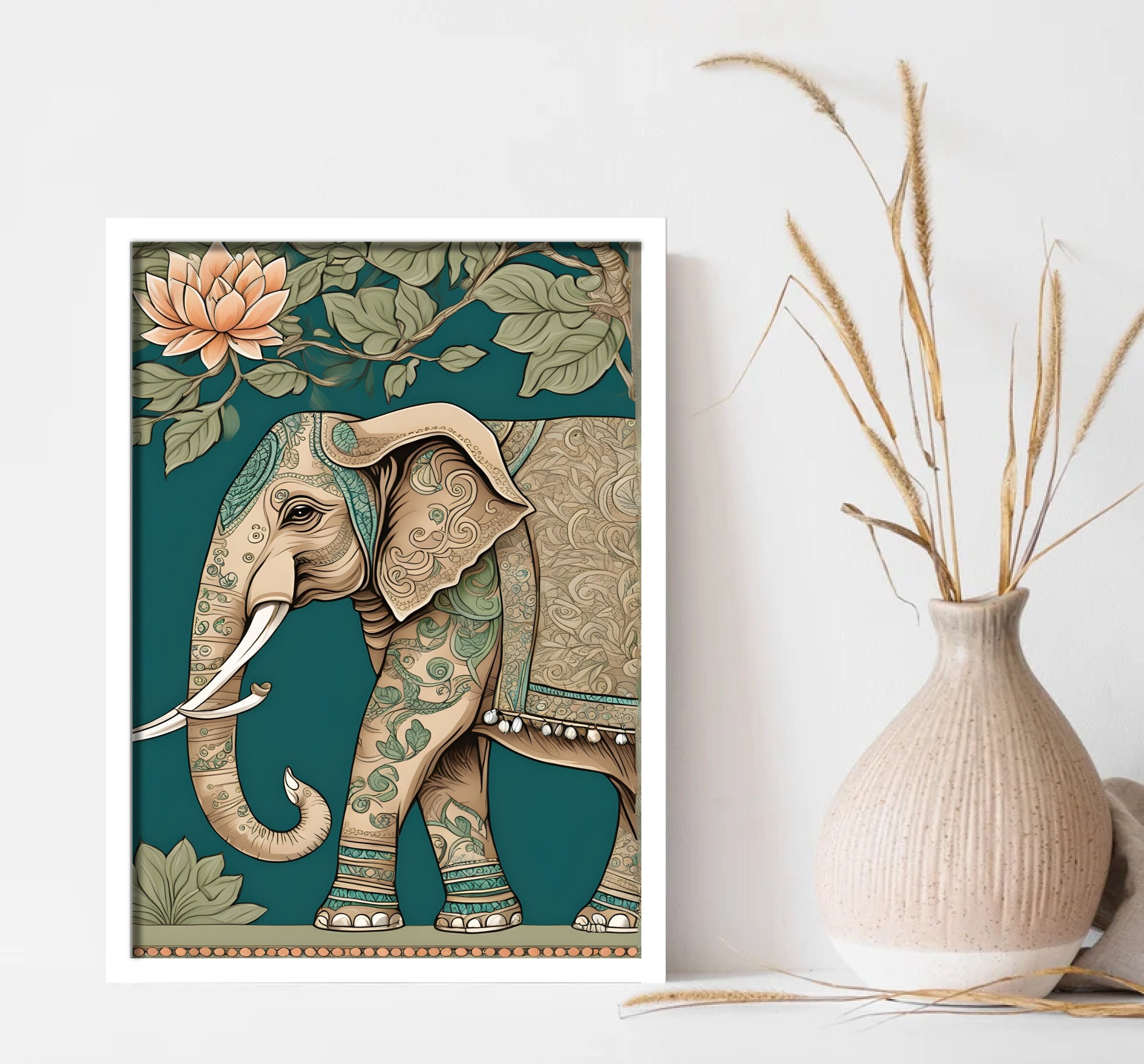 Elephant Print Indian Art Indian Traditional Art Elephant Wall Art Il Fullxfull.5477612847 Rpxs
