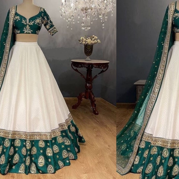 Designer Bollywood lehnga Choli with heavy sequnece work  lehenga choli party wear lehenga, bollywood style party trend for indian women