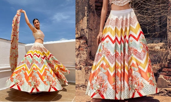 Wedding Lehenga Choli for Women Designer Multi Colored Bollywood