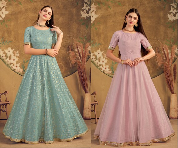 PARTY WEAR LONG FANCY GOWN at Rs 750 | Design Gown in Surat | ID:  2849330713655