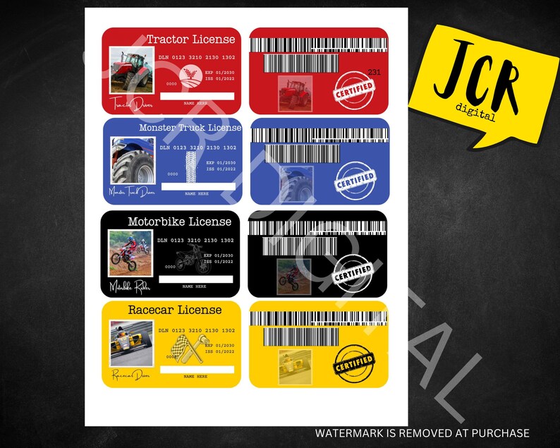 Drivers License Pretend Play Drivers License Pretend Play License ...