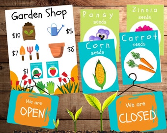 Garden Shop Pretend Play Printable - Pretend Play Garden Center - Pretend Play Garden Shop - Pretend Play Gardening Printables -