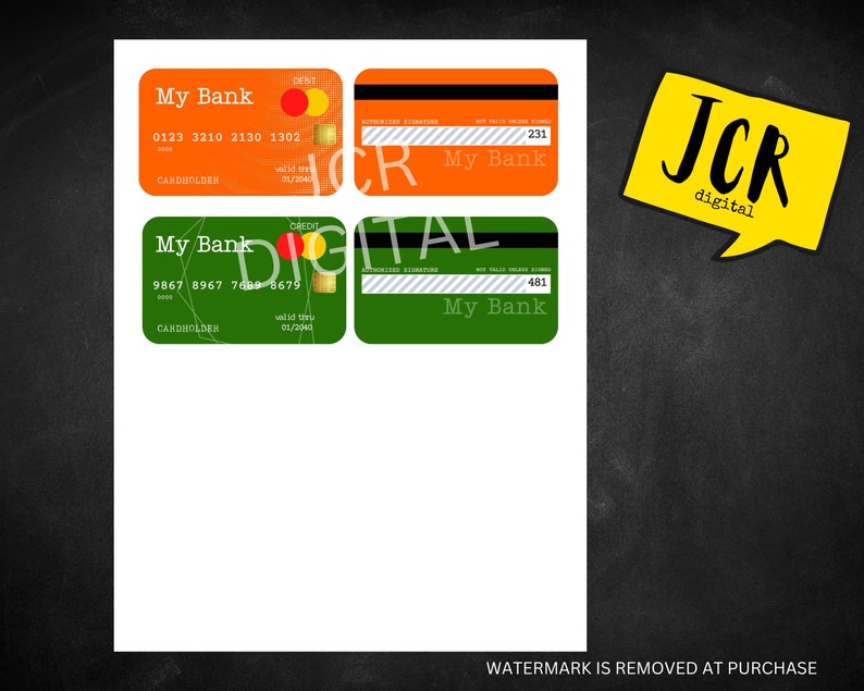 Pretend Play Credit Cards Printable - Il 794xN.4289458725 K7mh