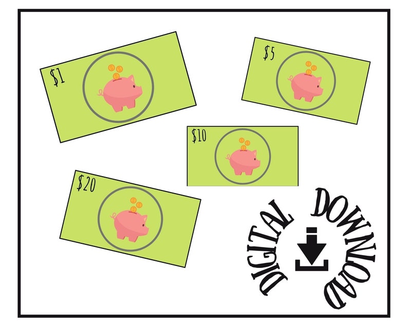 play money pretend play fake money printable money pretend etsy