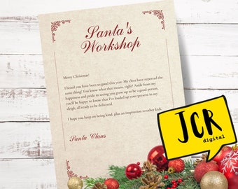 Letter from Santa - Santa Letter Printable - Letter from Santa Template - Santa Reply Letters -