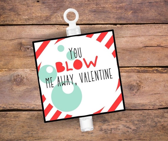Printable Valentines Bubble Party Favor Cards Printable - Etsy