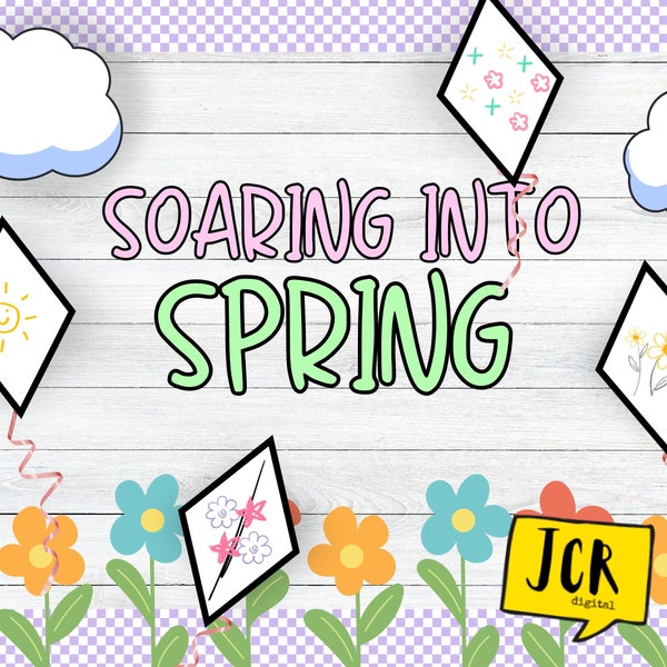 SPRING Bulletin Board | kite Bulletin Board | April Bulletin Board Idea| Printable spring Classroom Decor |