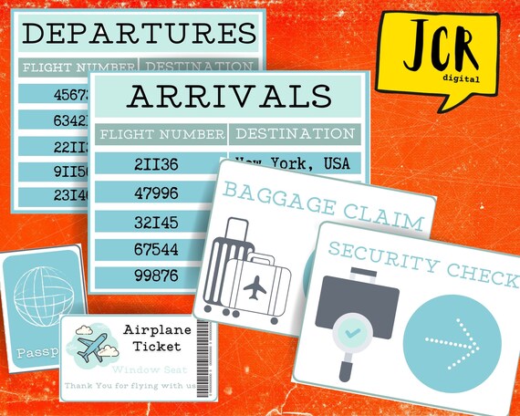 Airport Pretend Play Airport Pretend Play Printables - Etsy