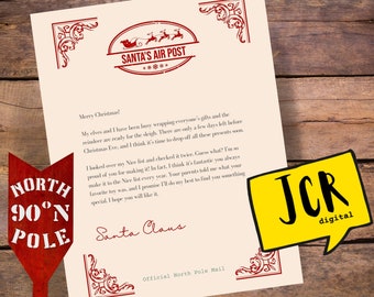 Letter from Santa, Nice List Letter, Santa Letter, North Pole Mail, Christmas Letter, Santa Claus