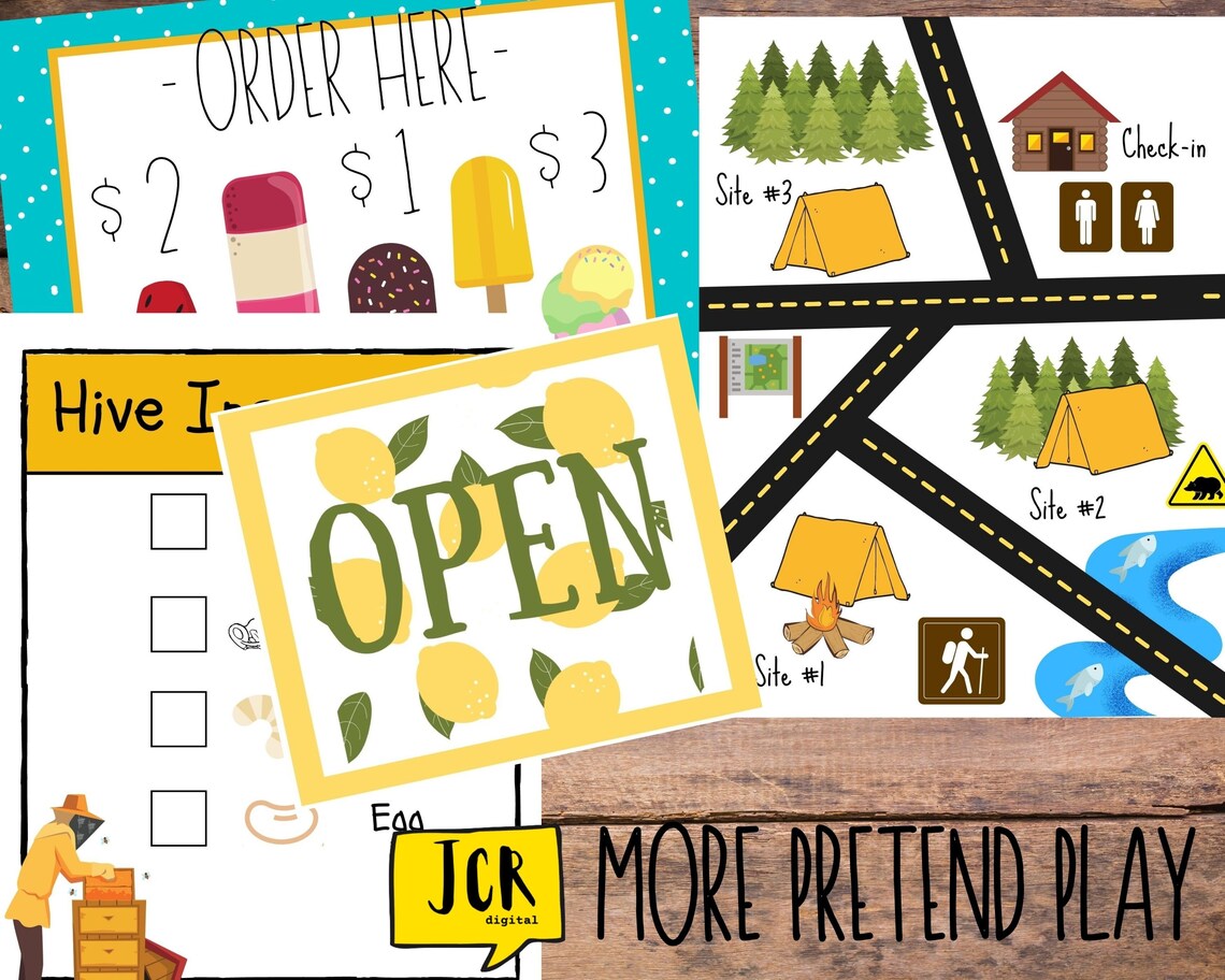 Pretend Play Printable Pretend Play Pizza Pretend Play dramatic Play Center Play Store Pretend ...
