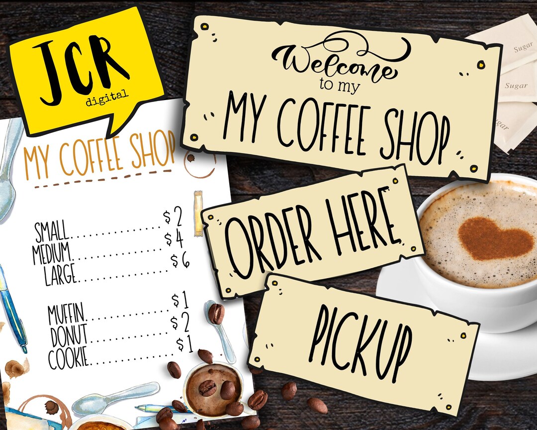 Coffee Shop Pretend Play Coffee Shop Printable Dramatic Play Center - Etsy