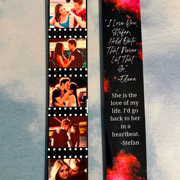 TVD Couples| Stelena |TV Show Inspired Bookmarks | Wood Bookmark| Gift Book Lovers | Bookish | Tassel | Double Sided| Sublimated