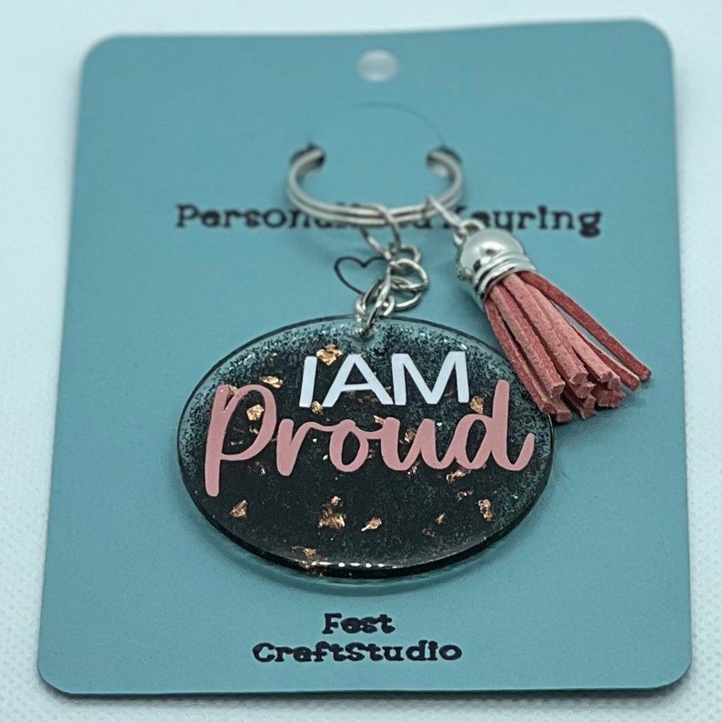 Posotive Keychains Positive Affirmations Keychains SEALED With Resin, Custom Acrylic ...