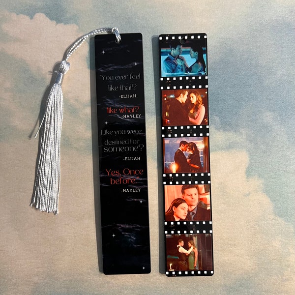 TVD Couples| haylijah |TV Show Inspired Bookmarks | Wood Bookmark| Gift Book Lovers | Bookish | Tassel | Double Sided| Sublimated