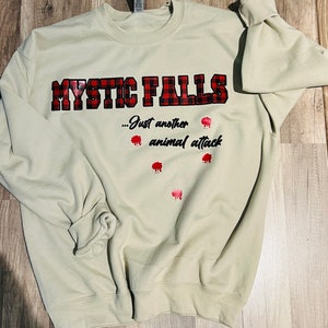 Mystic Falls Sweatshirt| Just another animal attack The originals|Christmas sweatshirts|Vampire Diaries inspired sweatshirt