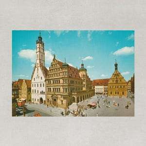 Rothenburg Ob Der Tauber Bayern des années 1960 - Altes Und Neues Rathaus - carte postale non écrite vintage état neuf