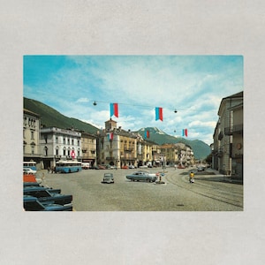 Anni '60 Locarno Lago Maggiore Scorcio Panoramico Kanton Ticino Svizzera Cartolina vintage non scritta Condizioni pari al nuovo