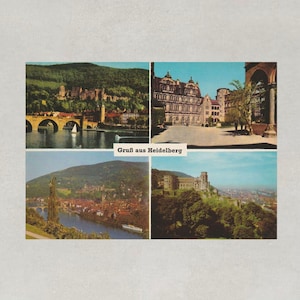 Carte postale des années 1960 « Gruß Aus Heidelberg » - Non écrite - Nr. H9522 Deutschland Allemagne État neuf