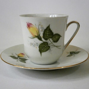 Vintage Hutschenreuther Bavaria Tea Cup And Saucer 1970s Excellent Condition