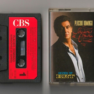 Casete musical de Plácido Domingo - Soñadores de España (1990) Versión belga para televisión BRT Dolby Stereo Made In Belgium CBS