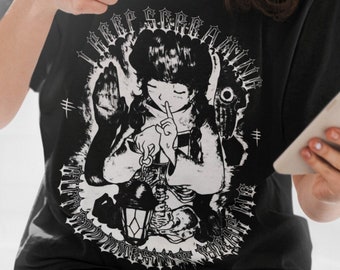 I KEEP SCREAMING But God Doesn't Hear Me T-Shirt, Grunge Kawaii Fashion, Occult Clothing, Urban Gothic, Japanese Streetwear Black Shirt