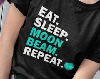 EAT SLEEP Moonbeam T-Shirt, DND Rpg, Dungeon Master, Tabletop Game Unisex Tee Shirt
