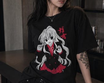 KAWAII RAWR Anime Girl T-Shirt, Moe Gao Harajuku Tee, Alt Kawaii Grunge Shirt
