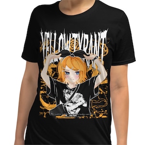 YELLOW TYRANT T-Shirt, Metal Anime Waifu, Rin Vocaloid, Grunge Core Kawaii Unisex Tee Shirt